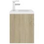 Mueble con lavabo aglomerado roble Sonoma de vidaXL, Tocadores de baño - Ref: Foro24-3071273, Precio: 173,36 €, Descuento: %