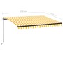 Yellow and white manual retractable awning 350x250 cm by vidaXL, Awnings - Ref: Foro24-3069078, Price: 253,20 €, Discount: %