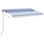 Toldo automático LED sensor de viento azul y blanco 300x250 cm de vidaXL, Toldos - Ref: Foro24-3069071, Precio: 511,87 €, Des...