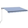 Automatic awning with wind sensor LED blue and white 350x250 cm by vidaXL, Awnings - Ref: Foro24-3069091, Price: 504,46 €, Di...