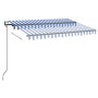 Toldo automático LED sensor de viento azul y blanco 350x250 cm de vidaXL, Toldos - Ref: Foro24-3069091, Precio: 498,00 €, Des...