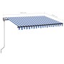 Toldo automático LED sensor de viento azul y blanco 350x250 cm de vidaXL, Toldos - Ref: Foro24-3069091, Precio: 503,99 €, Des...