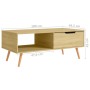 Mesa de centro madera de ingeniería roble Sonoma 100x49,5x43 cm de vidaXL, Mesas de centro - Ref: Foro24-326789, Precio: 82,2...