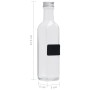 Botellas de vidrio con tapón de rosca 12 uds cuadradas 250 ml de vidaXL, Botellas de agua - Ref: Foro24-150707, Precio: 22,34...