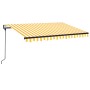 Yellow and white automatic retractable awning 350x250 cm by vidaXL, Awnings - Ref: Foro24-3069088, Price: 392,80 €, Discount: %