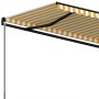 Yellow and white automatic retractable awning 350x250 cm by vidaXL, Awnings - Ref: Foro24-3069088, Price: 392,80 €, Discount: %