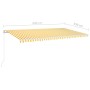 Manual retractable awning with yellow and white LED 600x350 m by vidaXL, Awnings - Ref: Foro24-3069043, Price: 584,64 €, Disc...