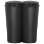 Cubo de basura doble negro 50 L de vidaXL, Cubos de la basura y papeleras - Ref: Foro24-150692, Precio: 49,36 €, Descuento: %