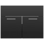 Juego de muebles de baño madera de ingeniería negro brillo de vidaXL, Muebles de baño - Ref: Foro24-3071322, Precio: 196,14 €...