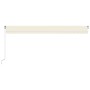 Manual retractable awning with cream-colored LED 600x350 cm by vidaXL, Awnings - Ref: Foro24-3069042, Price: 584,37 €, Discou...