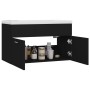 Mueble con lavabo madera de ingeniería negro de vidaXL, Tocadores de baño - Ref: Foro24-3070830, Precio: 195,56 €, Descuento: %