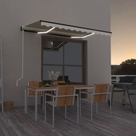 Automatic awning with LED and wind sensor cream 350x250 cm by vidaXL, Awnings - Ref: Foro24-3069092, Price: 515,34 €, Discoun...