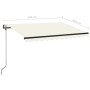 Automatic awning with LED and wind sensor cream 350x250 cm by vidaXL, Awnings - Ref: Foro24-3069092, Price: 527,06 €, Discoun...