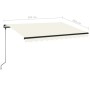 Manuell ausfahrbare Markise mit cremefarbener LED 350x250 cm von vidaXL, Markisen - Ref: Foro24-3069082, Preis: 422,33 €, Rab...