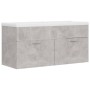 Mueble con lavabo madera de ingeniería gris hormigón de vidaXL, Tocadores de baño - Ref: Foro24-3070851, Precio: 266,24 €, De...