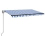 Toldo automático LED sensor de viento azul y blanco 400x300 cm de vidaXL, Toldos - Ref: Foro24-3069111, Precio: 577,38 €, Des...