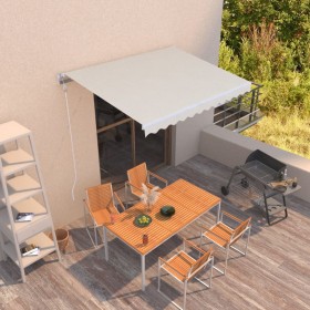 Cream automatic retractable awning 300x250 cm by vidaXL, Awnings - Ref: Foro24-3068867, Price: 415,42 €, Discount: %