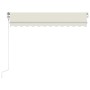 Automatic awning with LED and wind sensor cream 350x250 cm by vidaXL, Awnings - Ref: Foro24-3068892, Price: 483,90 €, Discoun...