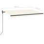 Manual retractable awning with cream-colored LED 450x300 cm by vidaXL, Awnings - Ref: Foro24-3069122, Price: 395,72 €, Discou...