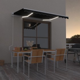 Automatic awning with LED and wind sensor anthracite 350x250cm by vidaXL, Awnings - Ref: Foro24-3068894, Price: 465,54 €, Dis...