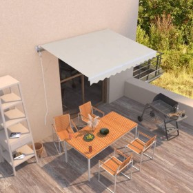 Cream automatic retractable awning 350x250 cm by vidaXL, Awnings - Ref: Foro24-3068887, Price: 373,62 €, Discount: %