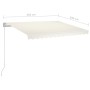 Cream automatic retractable awning 350x250 cm by vidaXL, Awnings - Ref: Foro24-3068887, Price: 373,62 €, Discount: %