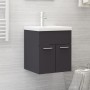 Gray engineered wood cabinet with sink by vidaXL, bathroom vanities - Ref: Foro24-3071263, Price: 149,98 €, Discount: %