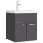 Gray engineered wood cabinet with sink by vidaXL, bathroom vanities - Ref: Foro24-3071263, Price: 149,98 €, Discount: %