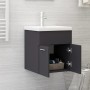 Mueble con lavabo madera de ingeniería gris de vidaXL, Tocadores de baño - Ref: Foro24-3071263, Precio: 149,98 €, Descuento: %