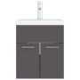 Mueble con lavabo madera de ingeniería gris de vidaXL, Tocadores de baño - Ref: Foro24-3071263, Precio: 149,98 €, Descuento: %