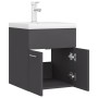 Mueble con lavabo madera de ingeniería gris de vidaXL, Tocadores de baño - Ref: Foro24-3071263, Precio: 149,98 €, Descuento: %