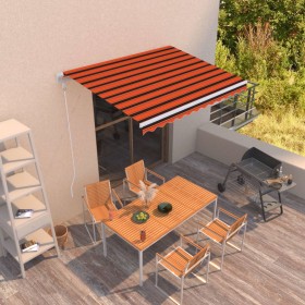 Orange and brown automatic retractable awning 300x250 cm by vidaXL, Awnings - Ref: Foro24-3068870, Price: 414,32 €, Discount: %