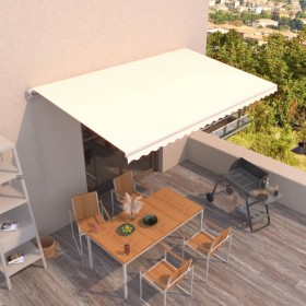 Manual retractable awning cream color 500x300 cm by vidaXL, Awnings - Ref: Foro24-3068937, Price: 421,33 €, Discount: %