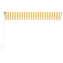 Toldo automático LED sensor de viento amarillo blanco 450x300cm de vidaXL, Toldos - Ref: Foro24-3068933, Precio: 625,85 €, De...