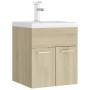 Sonoma oak engineered wood vanity unit with sink by vidaXL, bathroom vanities - Ref: Foro24-3071264, Price: 143,99 €, Discoun...