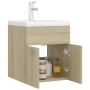 Sonoma oak engineered wood vanity unit with sink by vidaXL, bathroom vanities - Ref: Foro24-3071264, Price: 143,99 €, Discoun...