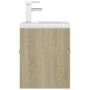 Sonoma oak engineered wood vanity unit with sink by vidaXL, bathroom vanities - Ref: Foro24-3071264, Price: 143,99 €, Discoun...