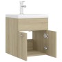 Sonoma oak engineered wood vanity unit with sink by vidaXL, bathroom vanities - Ref: Foro24-3071264, Price: 143,99 €, Discoun...