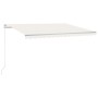 Cream manual retractable awning 450x300 cm by vidaXL, Awnings - Ref: Foro24-3068917, Price: 392,99 €, Discount: %