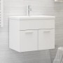 Mueble con lavabo madera de ingeniería blanco de vidaXL, Tocadores de baño - Ref: Foro24-3071270, Precio: 191,19 €, Descuento: %