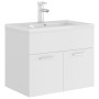 Mueble con lavabo madera de ingeniería blanco de vidaXL, Tocadores de baño - Ref: Foro24-3071270, Precio: 191,19 €, Descuento: %