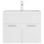 Mueble con lavabo madera de ingeniería blanco de vidaXL, Tocadores de baño - Ref: Foro24-3071270, Precio: 191,19 €, Descuento: %