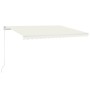 Manuell ausfahrbare Markise mit cremefarbener LED 400x350 cm von vidaXL, Markisen - Ref: Foro24-3068982, Preis: 371,06 €, Rab...