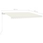 Manuell ausfahrbare Markise mit cremefarbener LED 400x350 cm von vidaXL, Markisen - Ref: Foro24-3068982, Preis: 371,06 €, Rab...