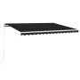 Toldo manual retráctil con LED gris antracita 400x350 cm de vidaXL, Toldos - Ref: Foro24-3068984, Precio: 358,12 €, Descuento: %