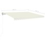 Cream automatic retractable awning 400x350 cm by vidaXL, Awnings - Ref: Foro24-3068987, Price: 510,45 €, Discount: %