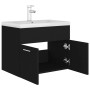 Mueble con lavabo negro brillante aglomerado de vidaXL, Tocadores de baño - Ref: Foro24-3071271, Precio: 192,61 €, Descuento: %