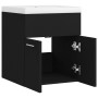 Mueble con lavabo madera de ingeniería negro de vidaXL, Tocadores de baño - Ref: Foro24-3070812, Precio: 111,82 €, Descuento: %