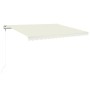 Automatic awning with LED wind sensor cream 450x350 cm by vidaXL, Awnings - Ref: Foro24-3069012, Price: 688,04 €, Discount: %