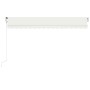 Automatic awning with LED wind sensor cream 450x350 cm by vidaXL, Awnings - Ref: Foro24-3069012, Price: 688,04 €, Discount: %